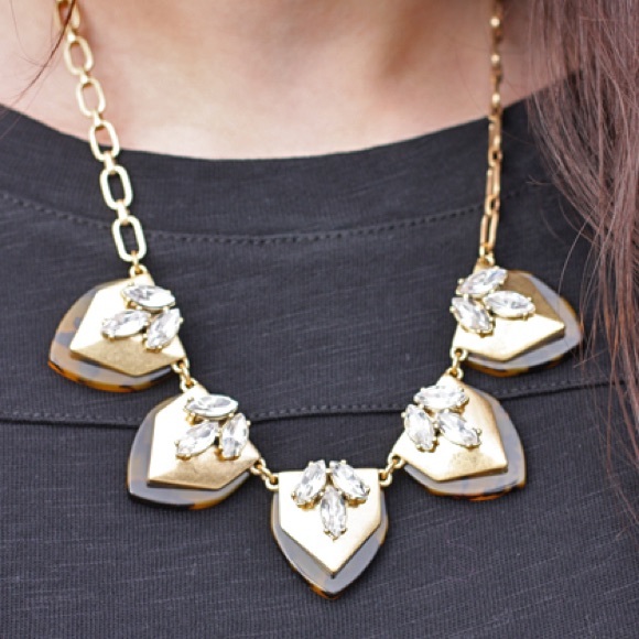 Jcrew tortoise Statement Necklace - Picture 1 of 4